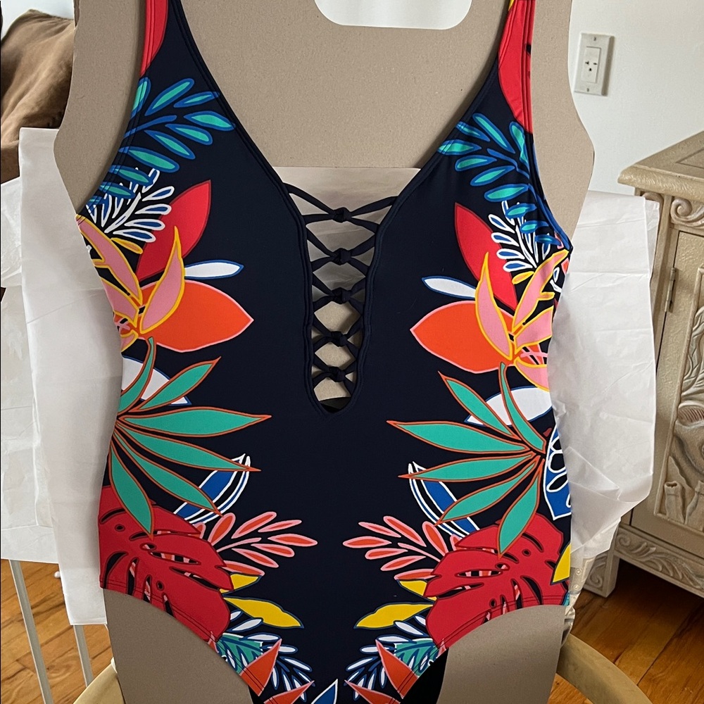 Ladies one piece Bleu bathing suit